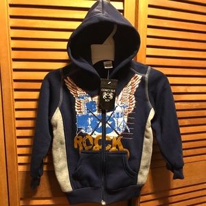 Coney Island Blue & Grey Fleece Hoodie